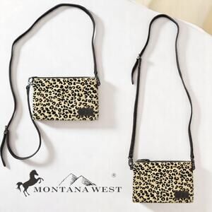 Montana West Leopard Cheetah Animal Print Wallet Shoulder Purse Crossbody Bag